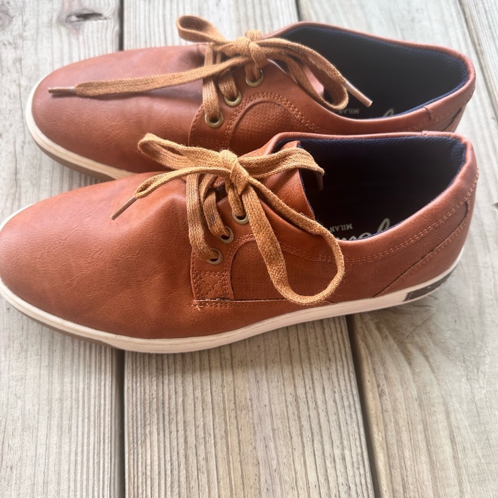 Jonsen Tan Leather Oxfords for Men
